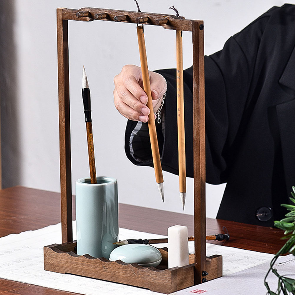 Desktop Organizer Bamboo - 1Pcs High-Quality Bamboo Brush Pen Holder