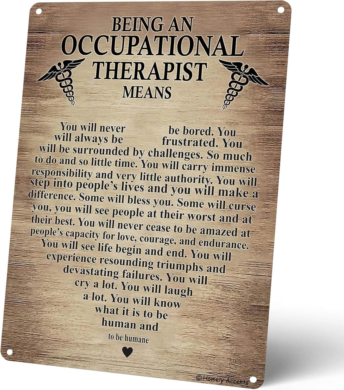 Home Office Quotes - Inspirational Poster, Being An Occupational Therapist