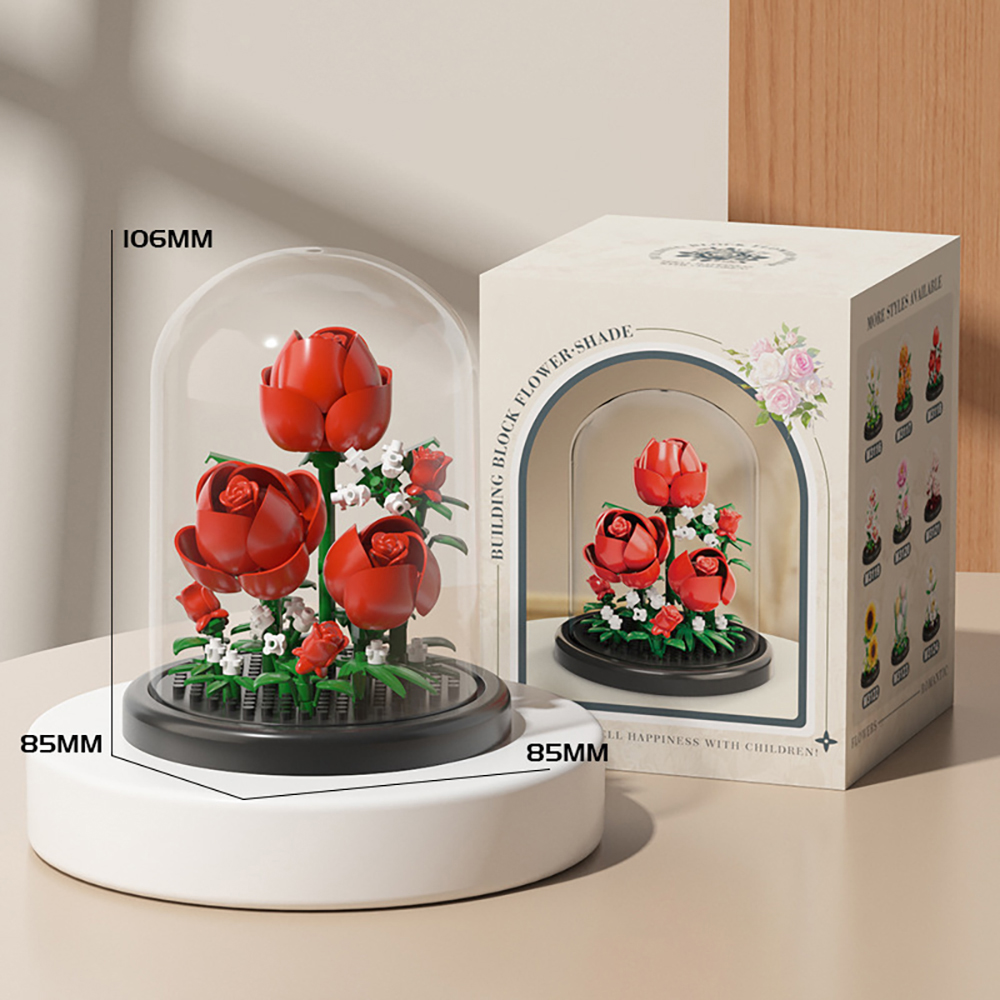 Home Office Pay - MOC Eternal Bouquet Rose Building Blocks
