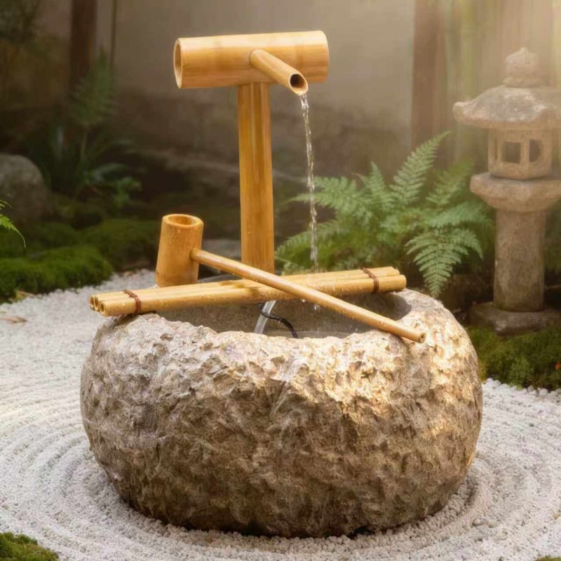 Home Office Feng Shui - Outdoor Water Fountain Zen Flowing Water