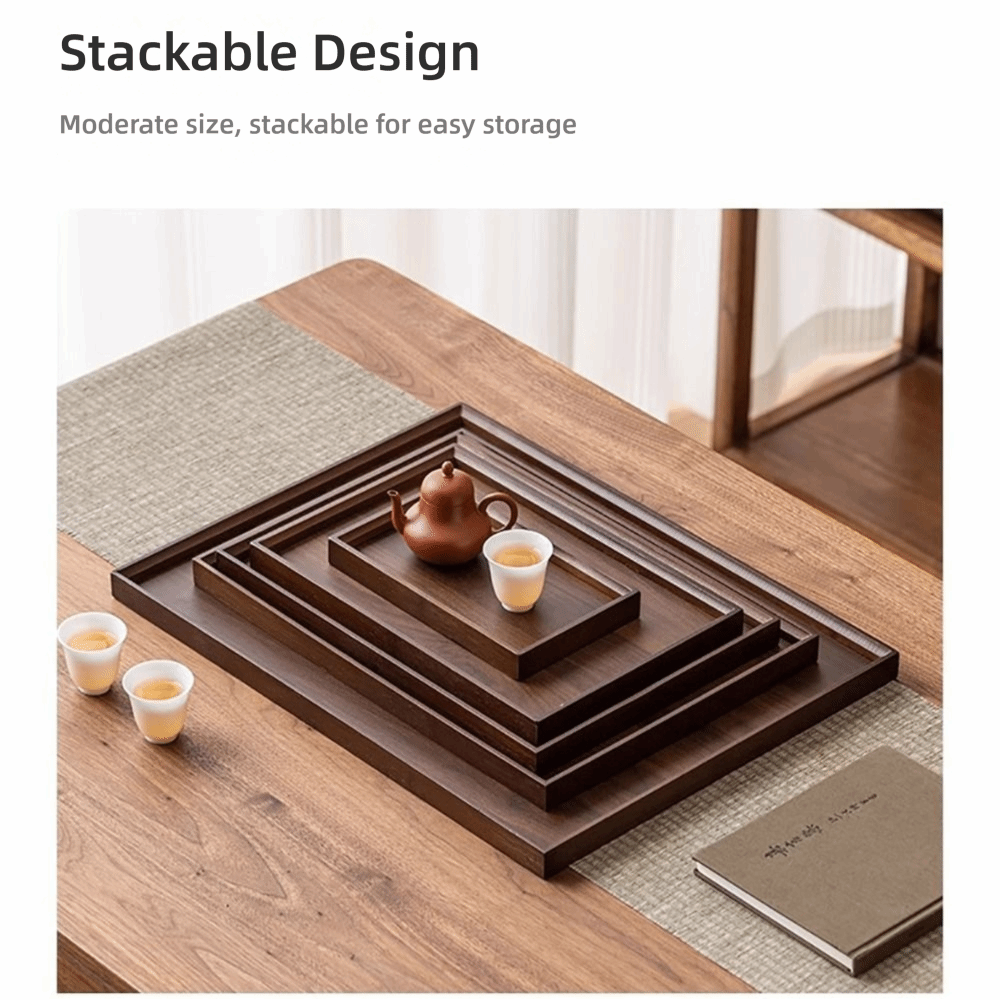Desktop Organizer Bamboo - Decorate Tray Natural Bamboo Bamboo Wooden