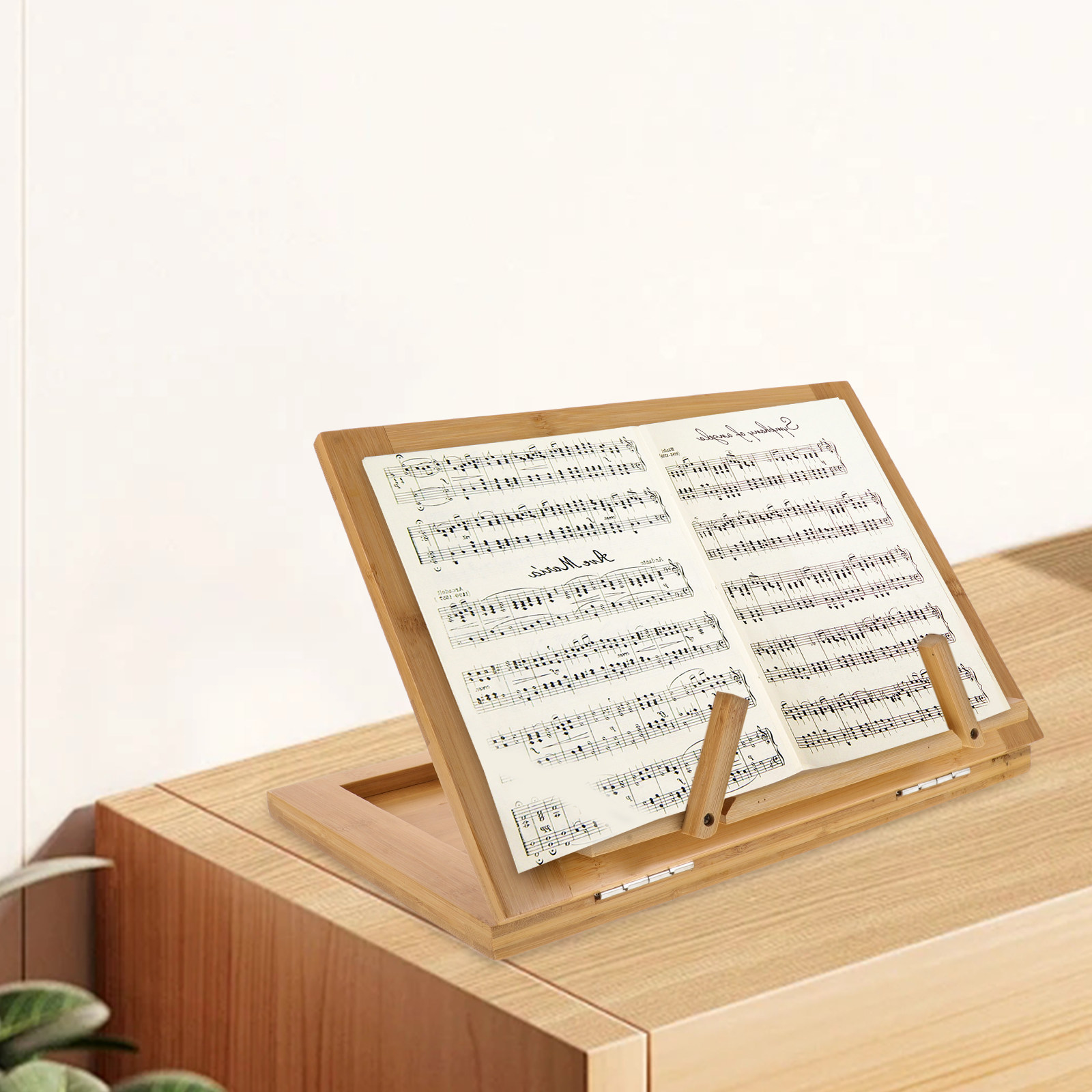 Desktop Organizer Bamboo - Desktop Music Sheet Stand Versatile Book
