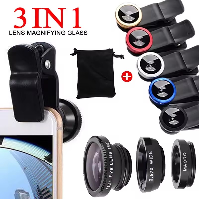 Home Office Zoom - 3 In 1 Fisheye Phone Lens
