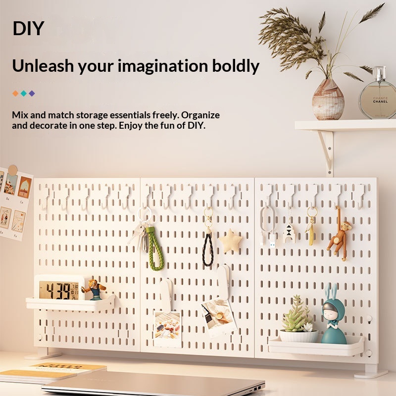Desktop Organizer Bamboo - No Drill Clamp Mount Vertical Desktop