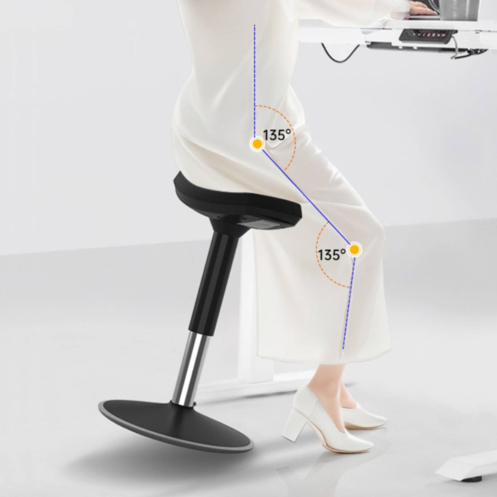 Home Office Furniture - Saddle Stool Comfortable Long Sitting Saddle