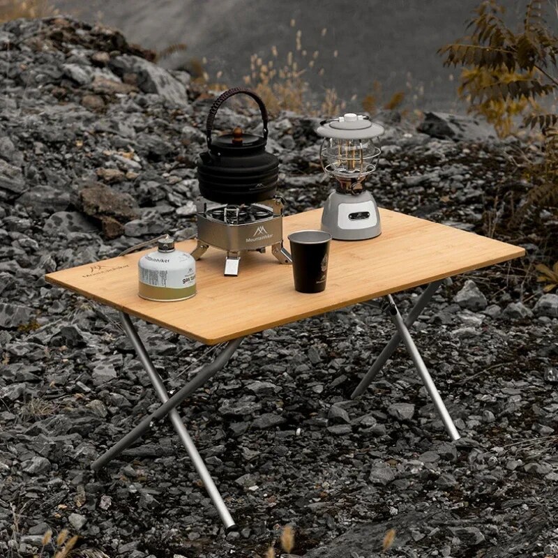 Desktop Organizer Bamboo - MOUNTAINHIKER Outdoor Camping Bamboo 2/3 Folding