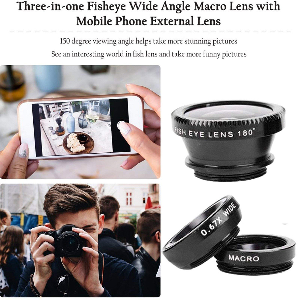Universal 3 in 1 Fish Eye Lens - Home Office Zoom 评论和价格