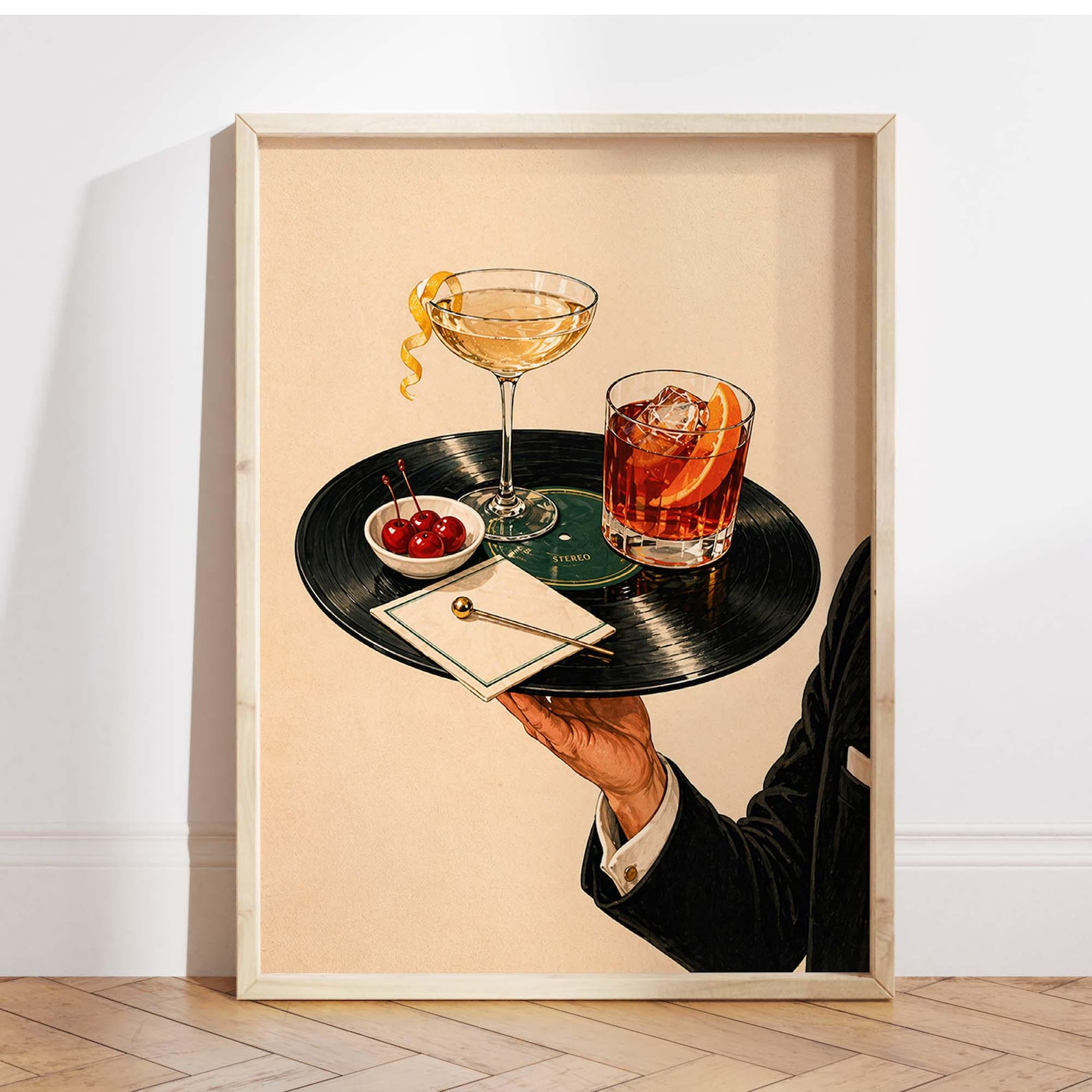 Vintage Vinyl Record Cocktail  - Home Office Furniture 评论和价格