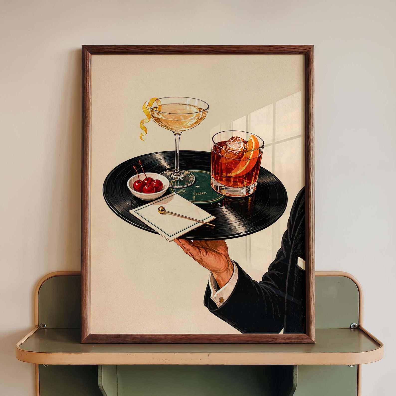 Vintage Vinyl Record Cocktail  - Home Office Furniture 评论和价格