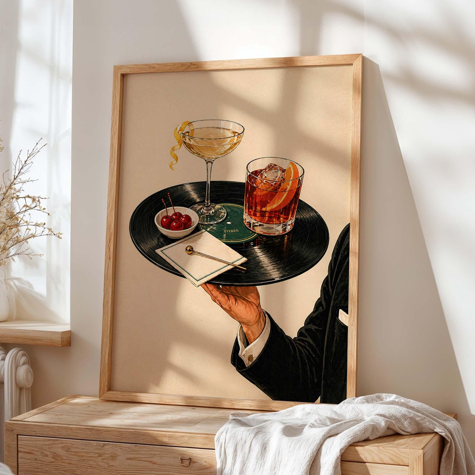 Vintage Vinyl Record Cocktail  - Home Office Furniture 评论和价格