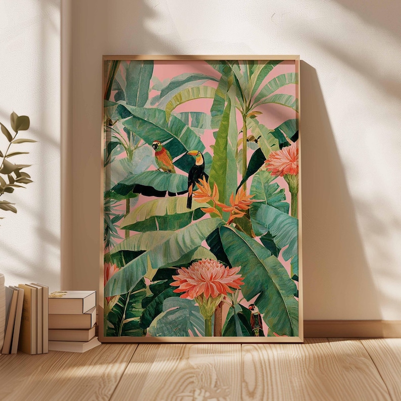 1pc Retro Tropical Canvas Post - Home Office Furniture 评论和价格