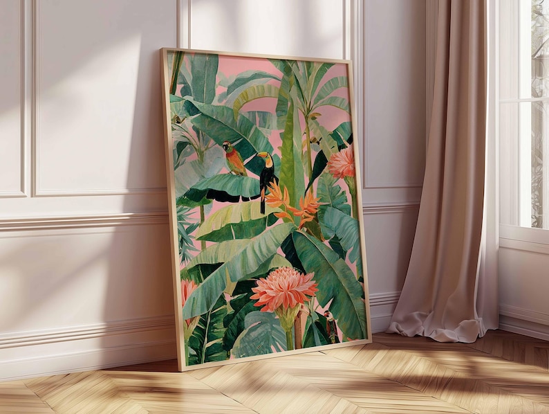 1pc Retro Tropical Canvas Post - Home Office Furniture 评论和价格