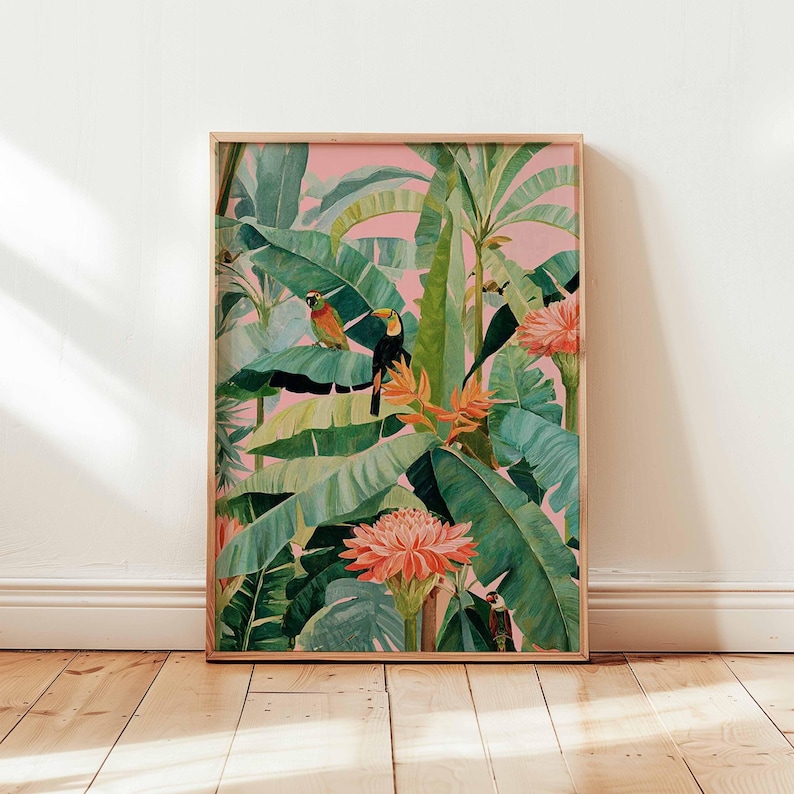1pc Retro Tropical Canvas Post - Home Office Furniture 评论和价格