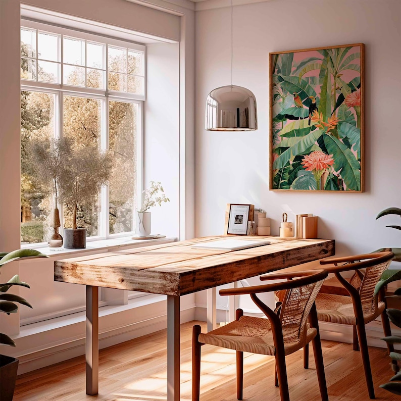 1pc Retro Tropical Canvas Post - Home Office Furniture 评论和价格
