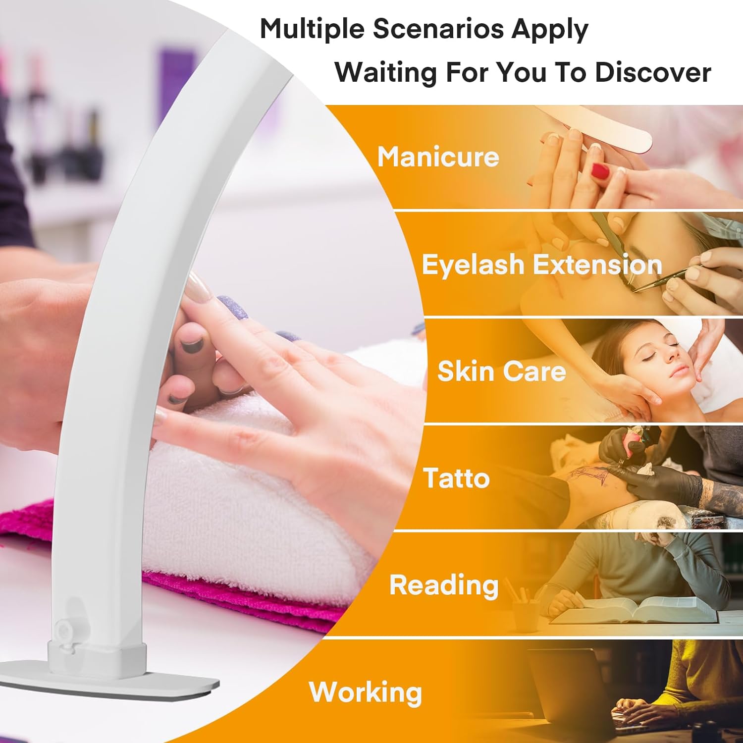 Half Moon LED Light for Nail T - Standing Desk Electric 评论和价格