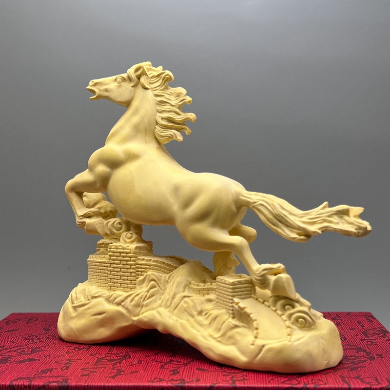 Feng Shui Boxwood Horse Statue - Home Office Feng Shui 评论和价格