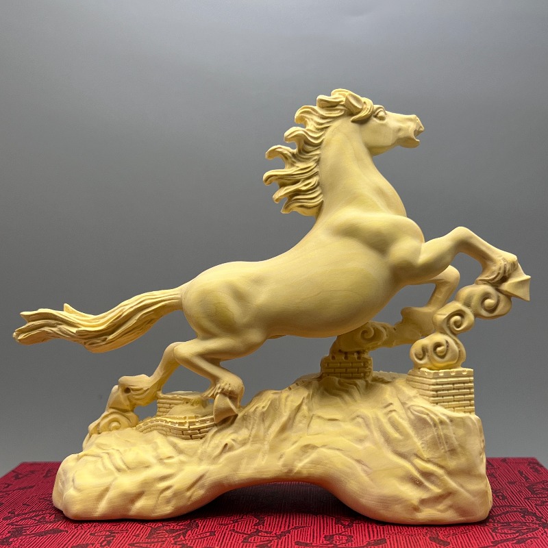 Feng Shui Boxwood Horse Statue - Home Office Feng Shui 评论和价格
