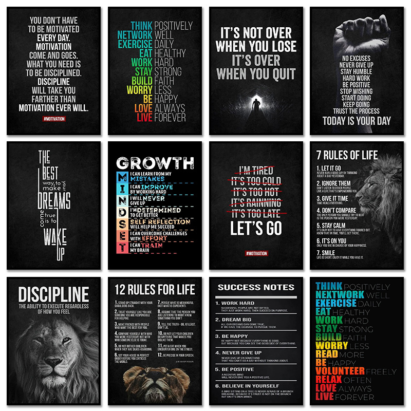 1pc frameless Motivational Quo - Home Office Quotes 评论和价格