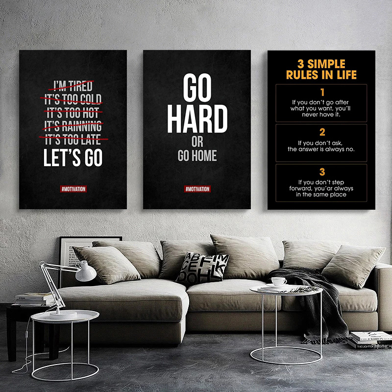 1pc frameless Motivational Quo - Home Office Quotes 评论和价格