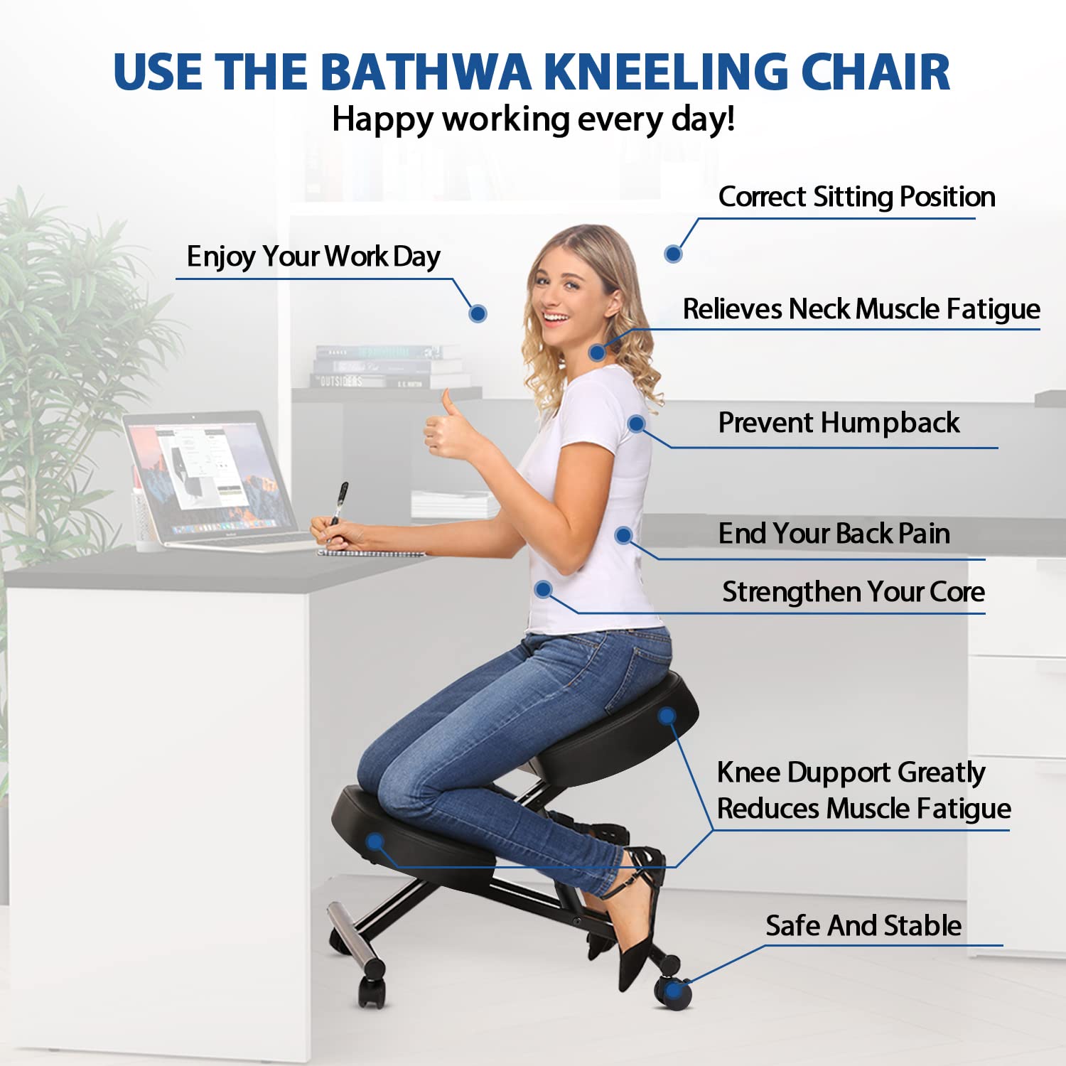 Kneeling Chair Ergonomic for O - Home Office Furniture 评论和价格