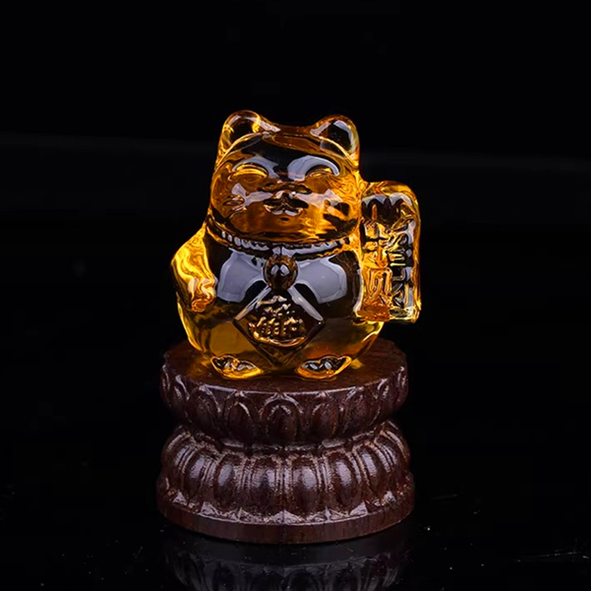 Lucky Cat Desk Ornament,Money  - Home Office Feng Shui 评论和价格
