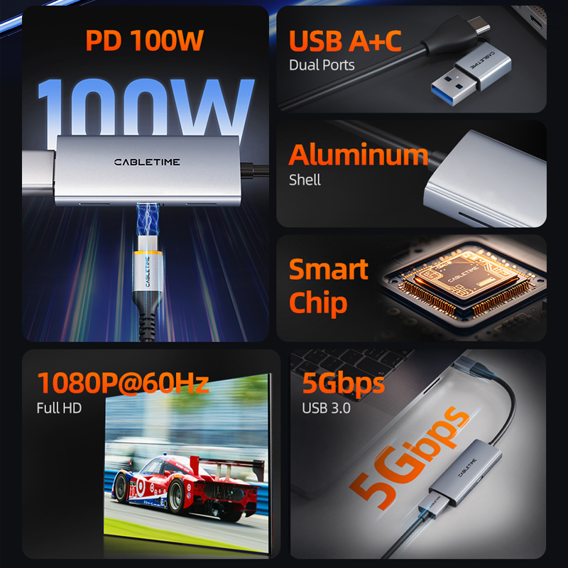 CABLETIME USB 3.0 HDMI Video C - Webcam Hd 1080P 评论和价格