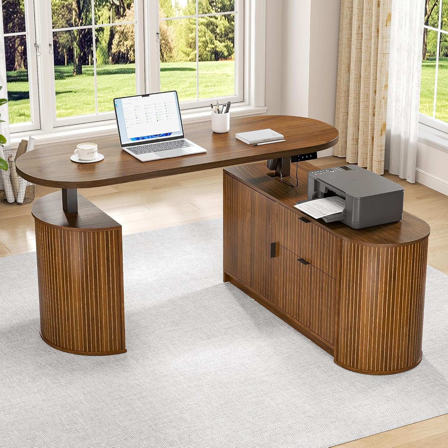 Mid Century Modern Electric L  - Standing Desk Electric 评论和价格