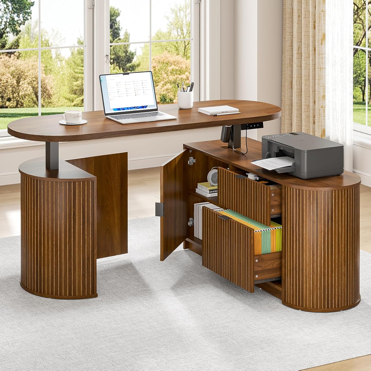 Mid Century Modern Electric L  - Standing Desk Electric 评论和价格