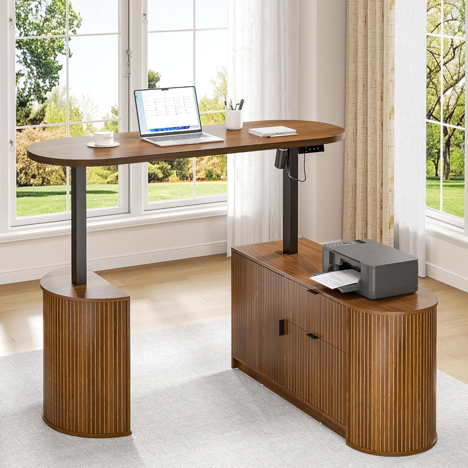 Mid Century Modern Electric L  - Standing Desk Electric 评论和价格