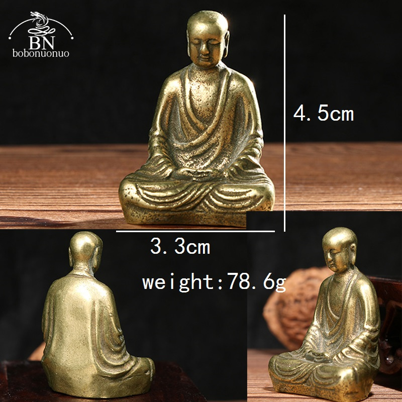 Antique Brass Buddha Statue Mi - Home Office Feng Shui 评论和价格