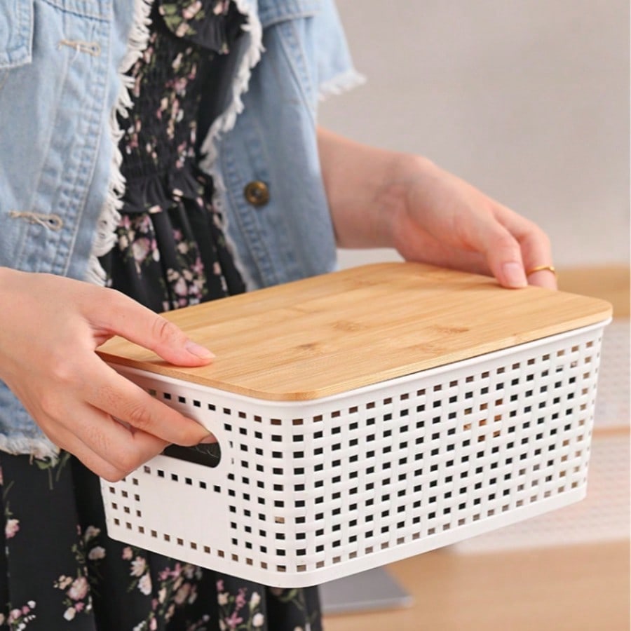 6 Pack Stackable Storage Bins  - Desktop Organizer Bamboo 评论和价格