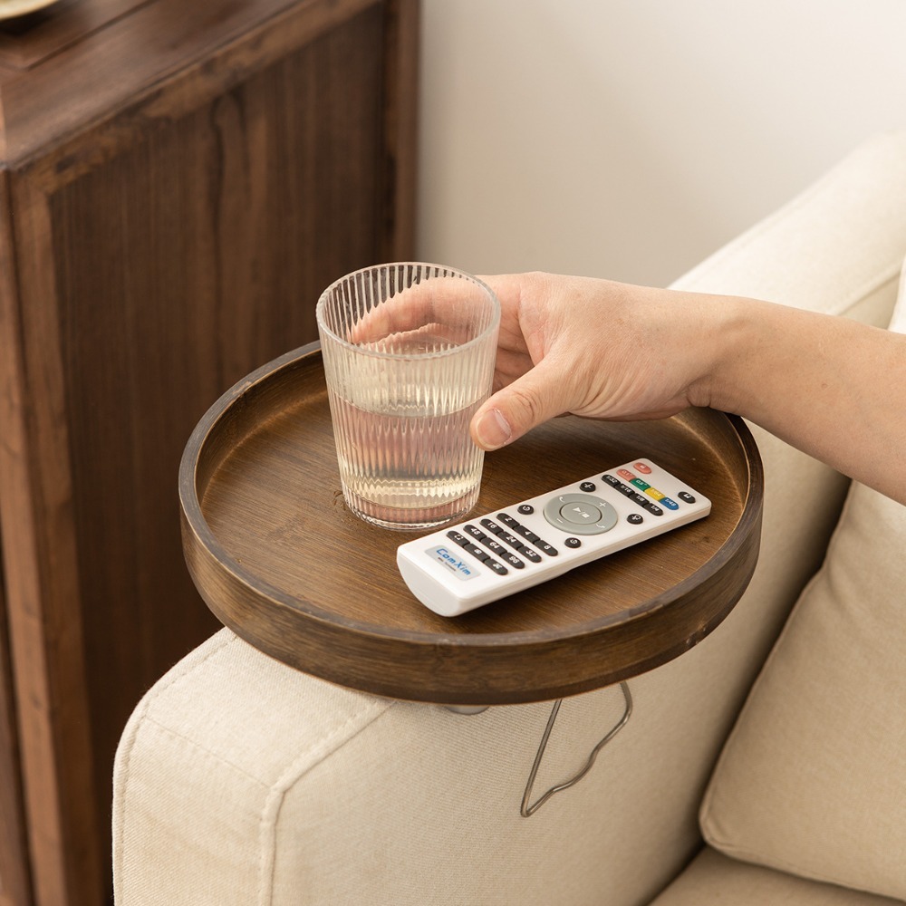 Durable Folding Clip Sofa Armr - Desktop Organizer Bamboo 评论和价格