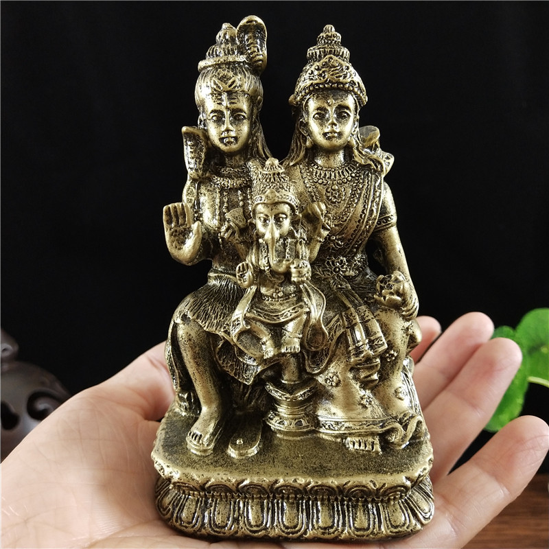 Bronze Color Shiva Statue Hind - Home Office Feng Shui 评论和价格