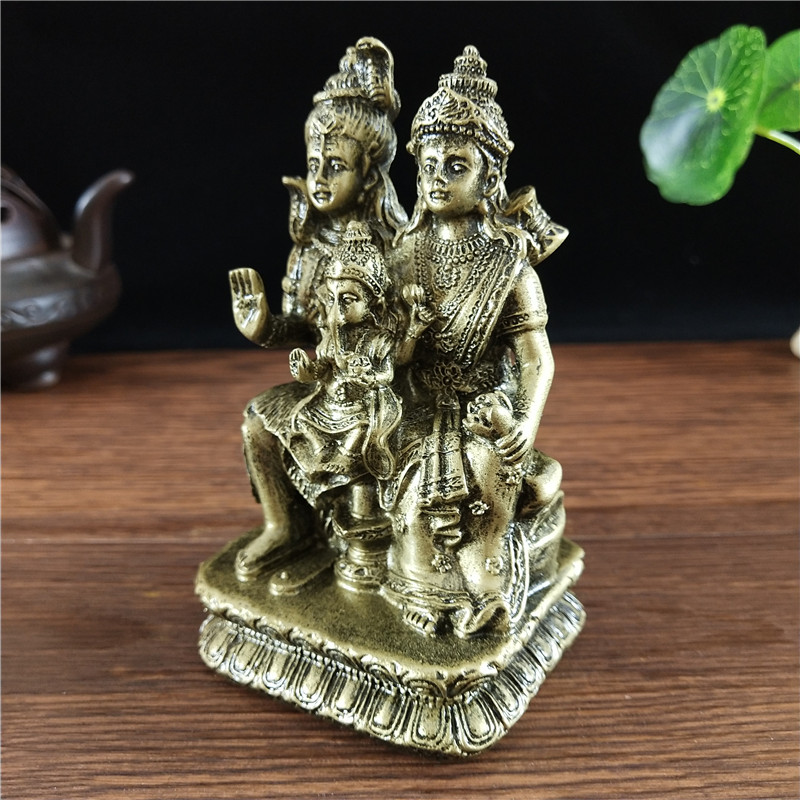 Bronze Color Shiva Statue Hind - Home Office Feng Shui 评论和价格