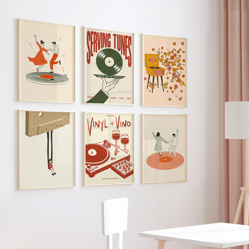 1pc Vintage Music Canvas Poste - Home Office Furniture 评论和价格