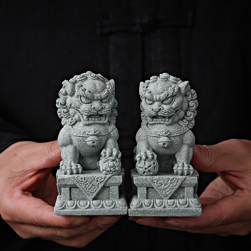 sandstone Kirin mascot sculptu - Home Office Feng Shui 评论和价格