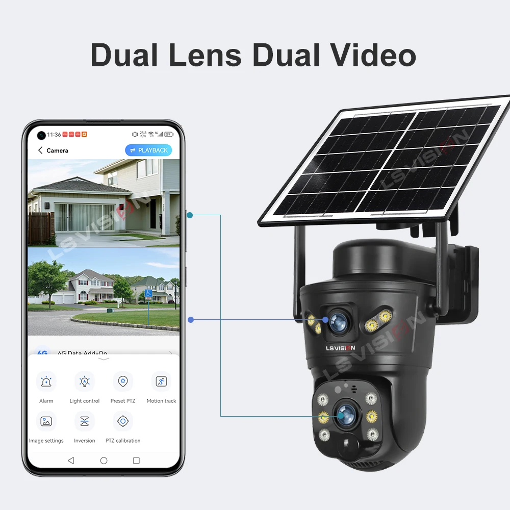 LS VISION 8MP 4G Solar Camera  - Home Office Zoom 评论和价格