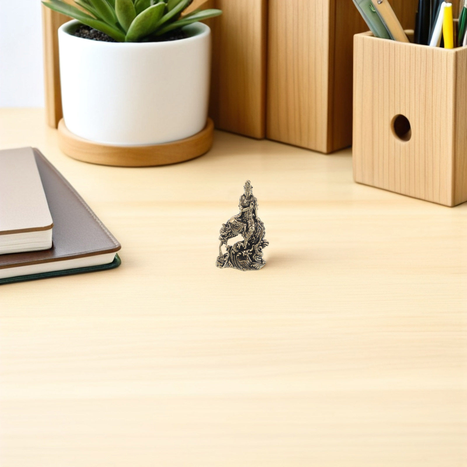 Vintage Yellow Brass Guan Yin  - Home Office Feng Shui 评论和价格