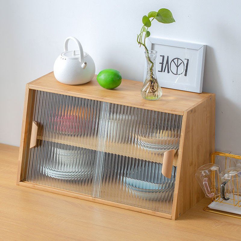 Japanese Style Solid Wood Kitc - Desktop Organizer Bamboo 评论和价格