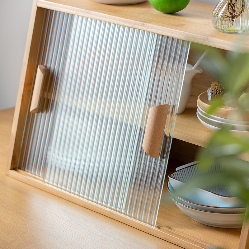 Japanese Style Solid Wood Kitc - Desktop Organizer Bamboo 评论和价格