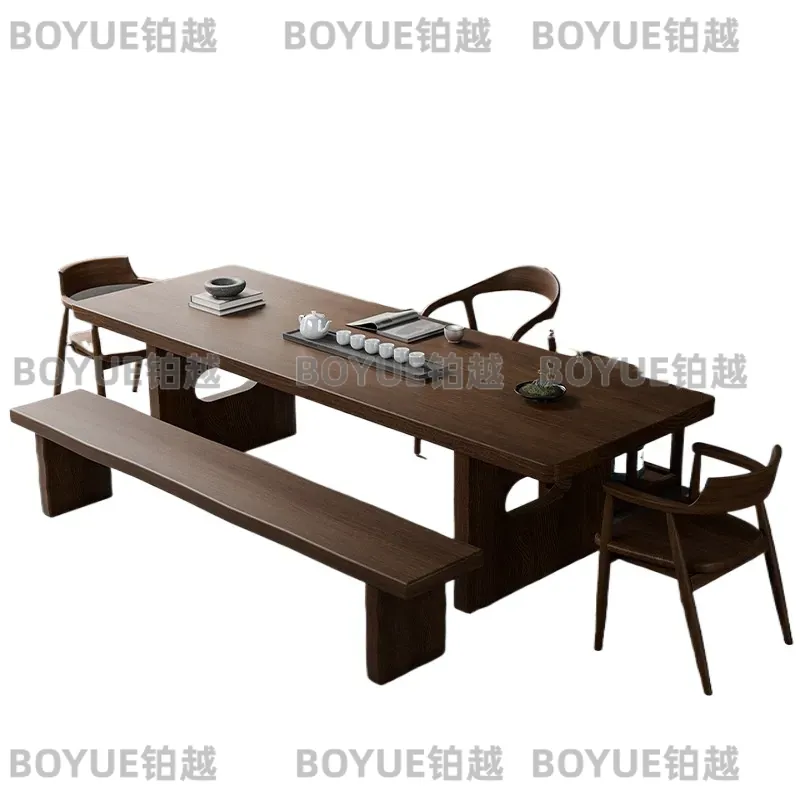 Solid Walnut Wood Tea Table Se - Home Office Login 评论和价格