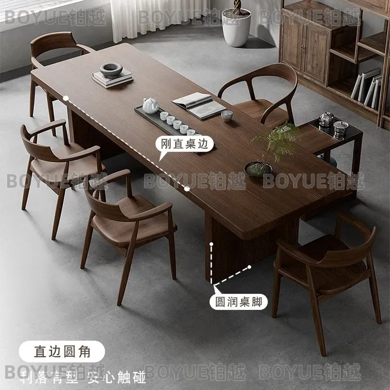 Solid Walnut Wood Tea Table Se - Home Office Login 评论和价格