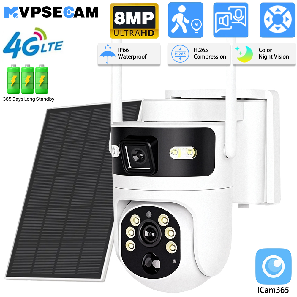 8MP 4K 4G SIM Card PTZ IP Came - Home Office Zoom 评论和价格
