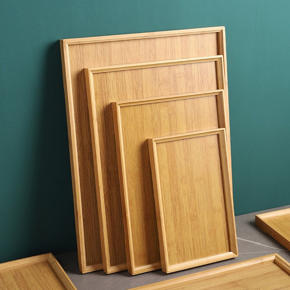 Decorate Tray Natural Bamboo B - Desktop Organizer Bamboo 评论和价格