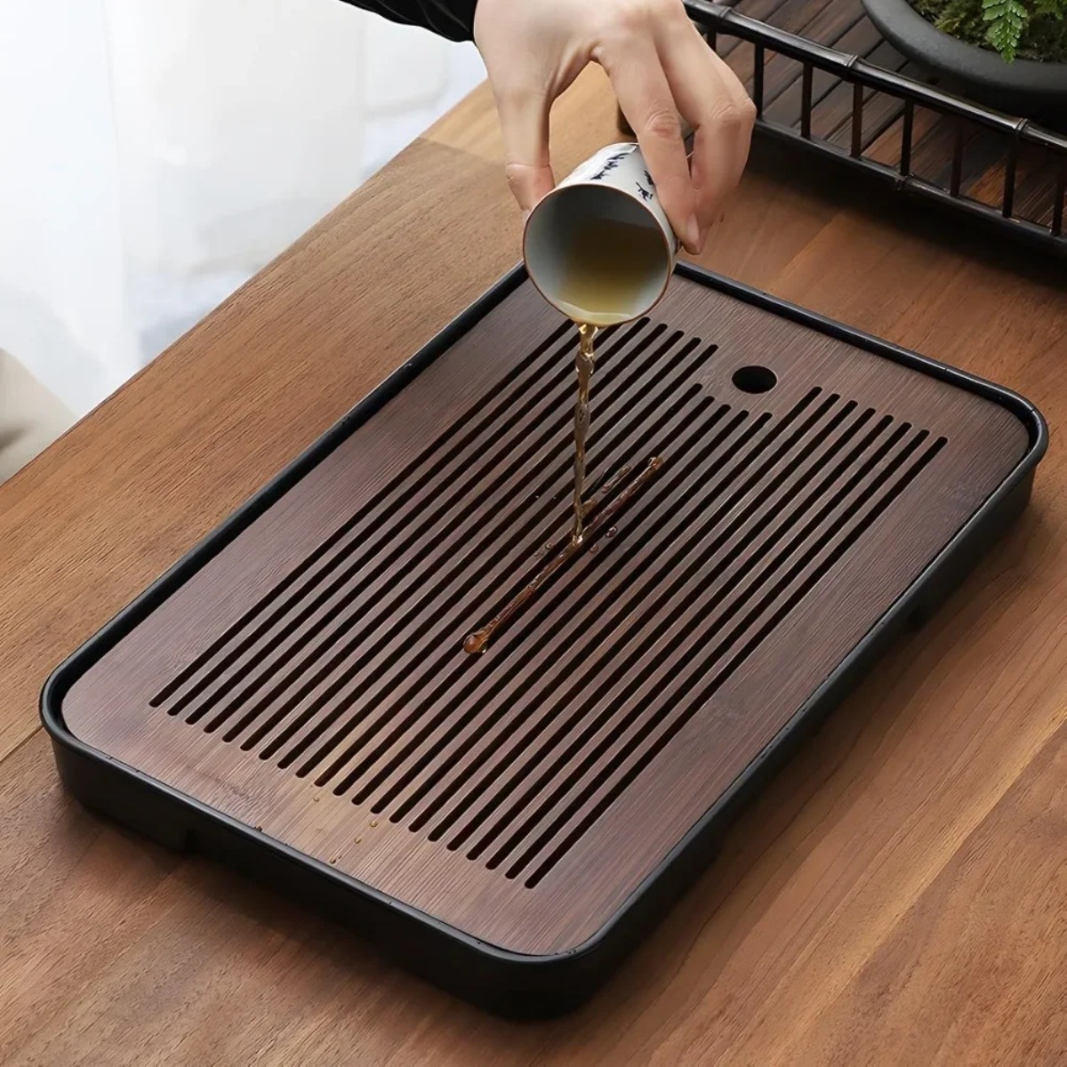 Portable Detachable Bamboo Tea - Desktop Organizer Bamboo 评论和价格