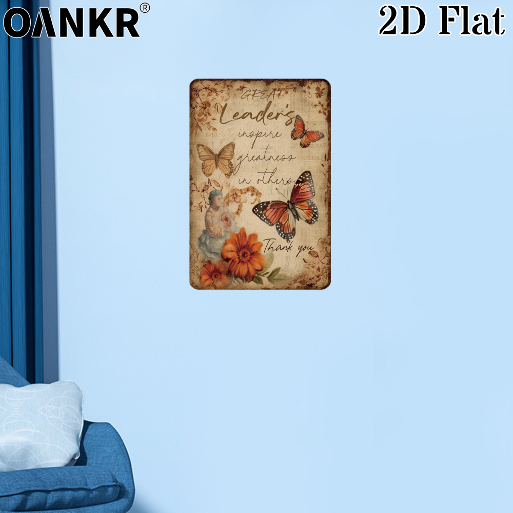 Vintage Butterfly Floral Metal - Home Office Quotes 评论和价格