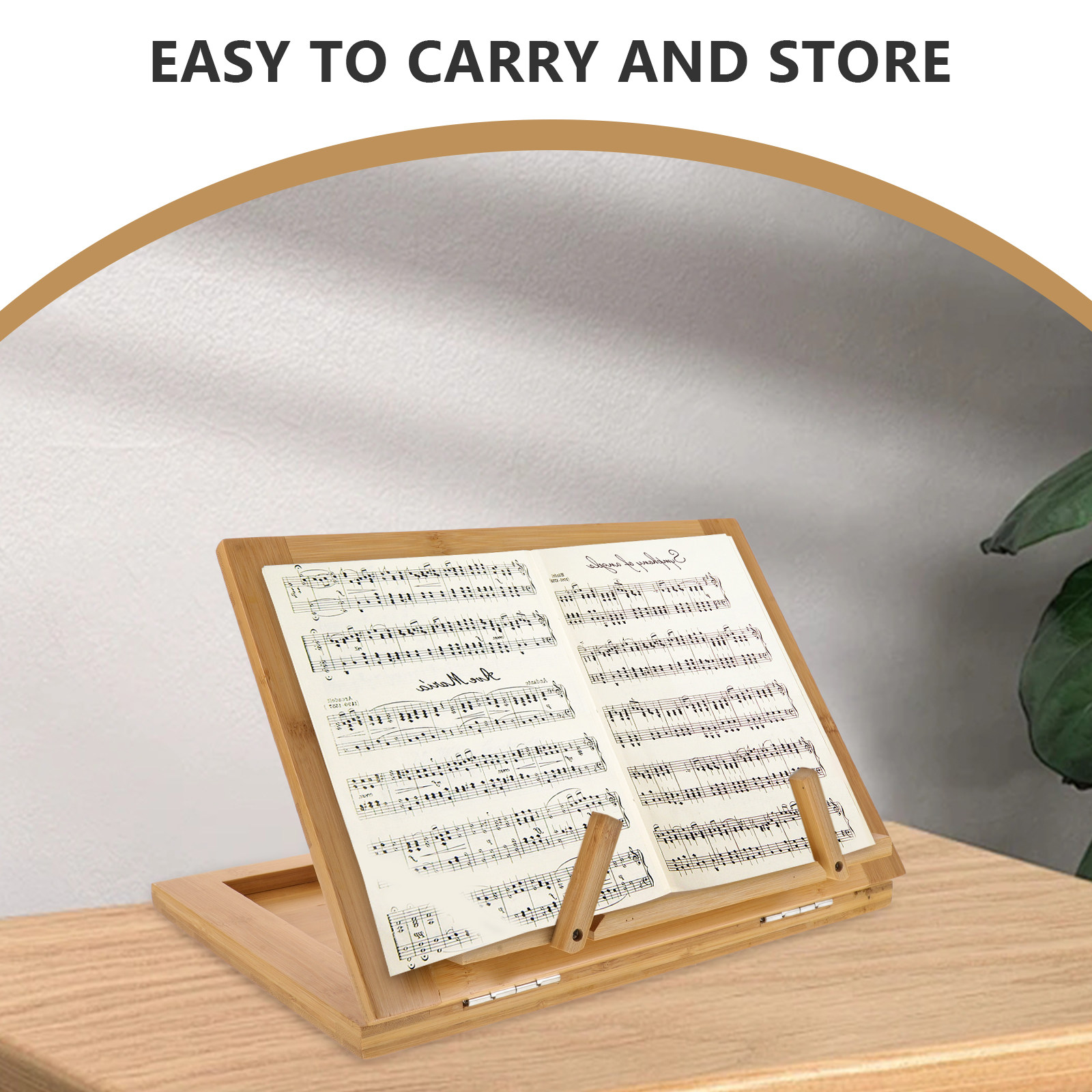Desktop Music Sheet Stand Vers - Desktop Organizer Bamboo 评论和价格