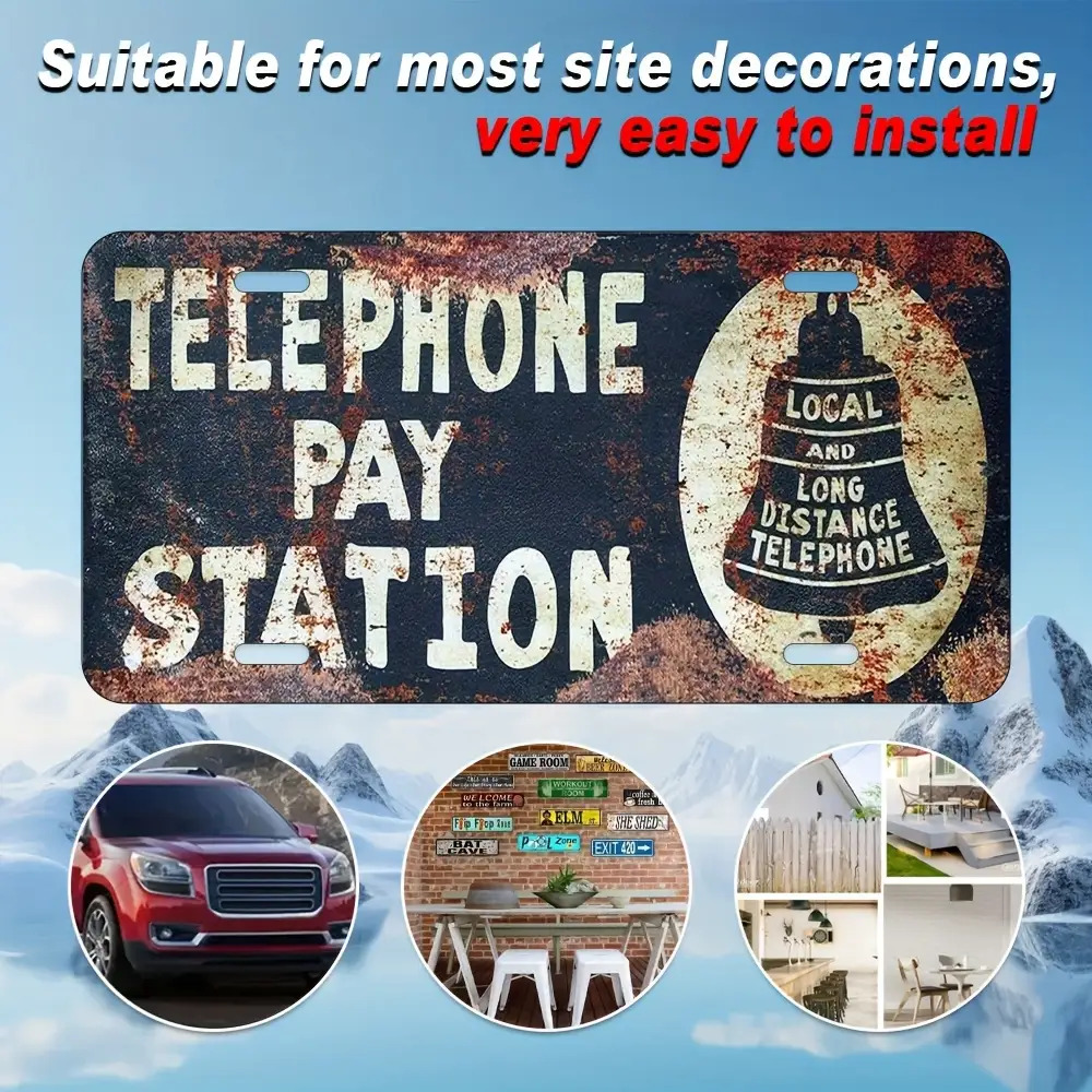 Tin Sign - Telephone Pay Stati - Home Office Pay 评论和价格