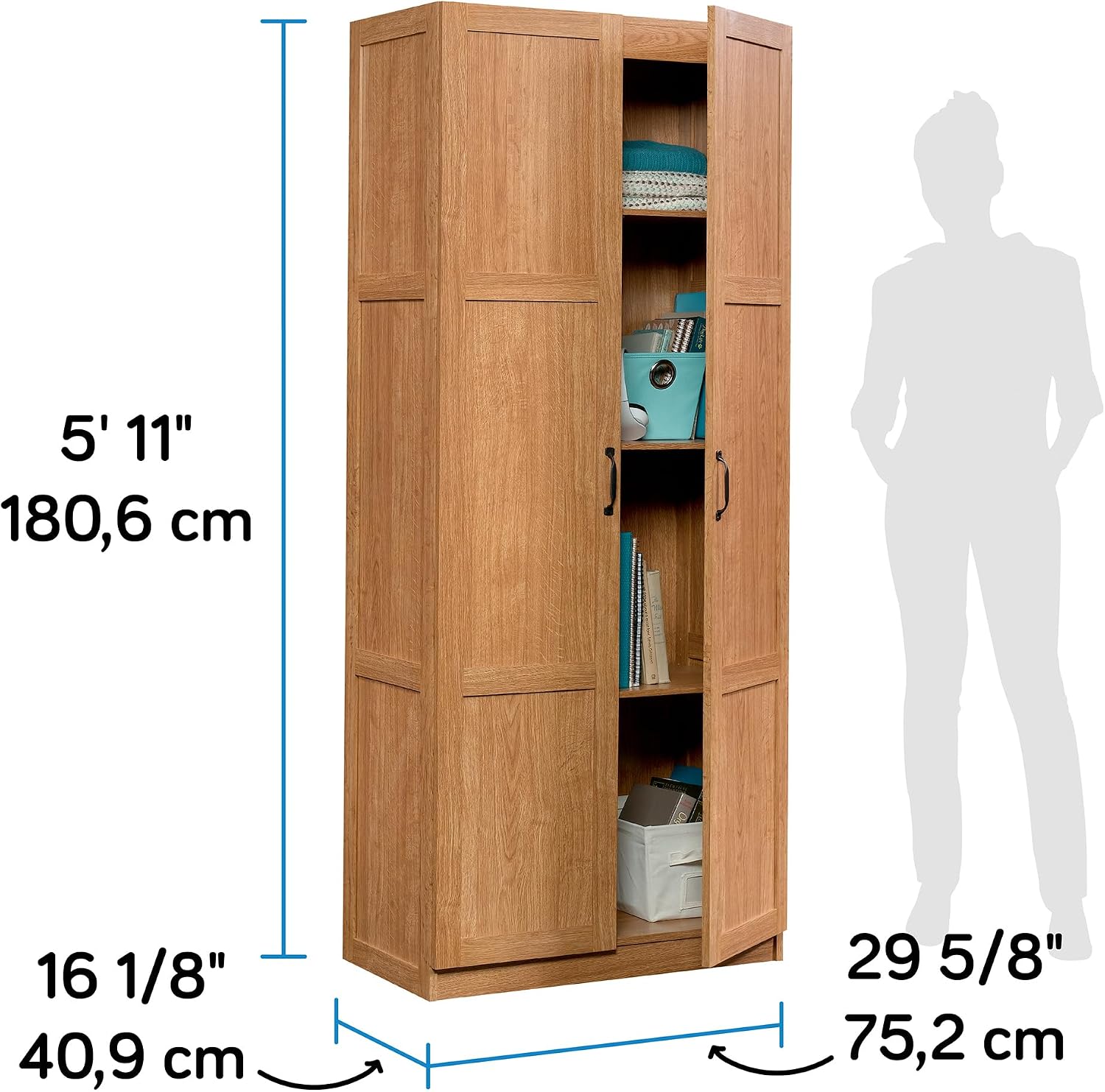 Tall Storage Cabinet, Freestan - Home Office Furniture 评论和价格