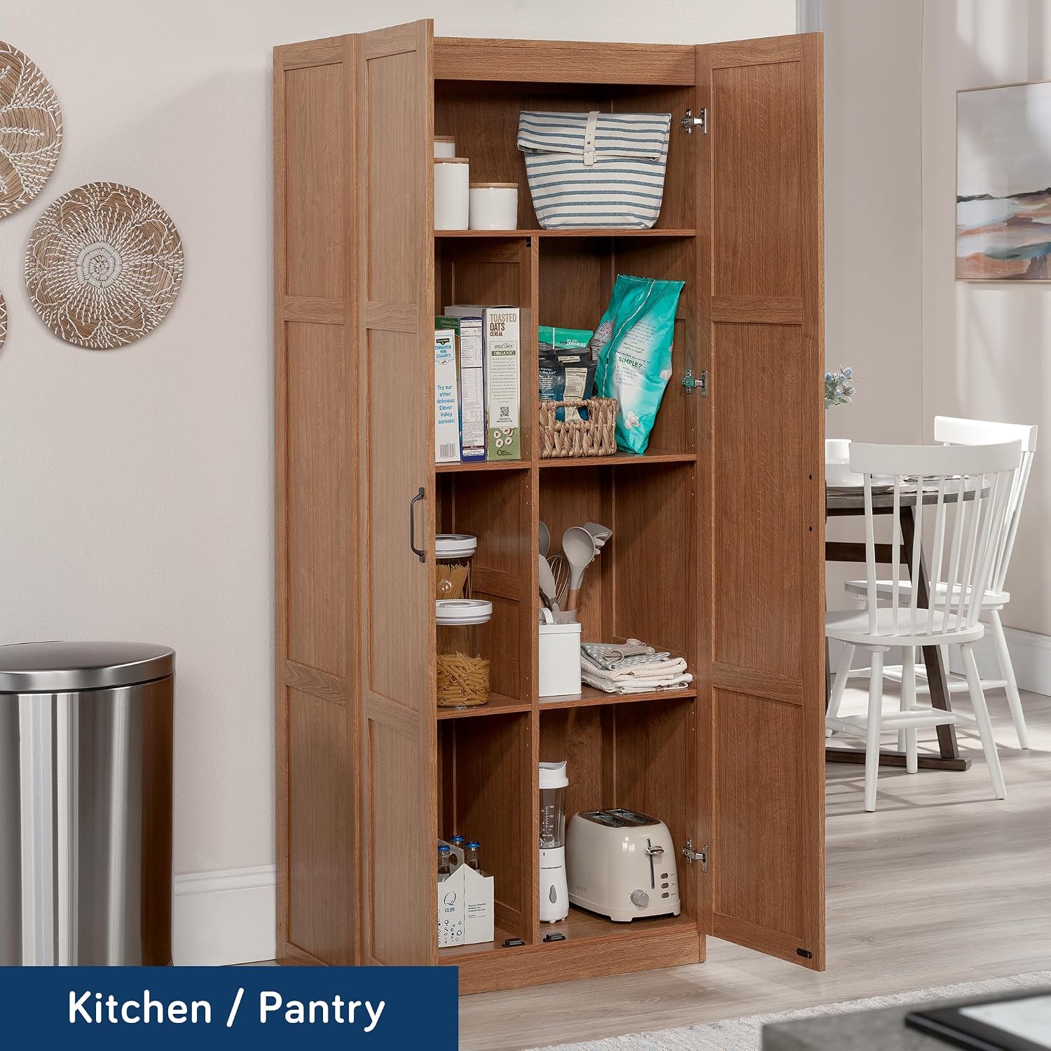 Tall Storage Cabinet, Freestan - Home Office Furniture 评论和价格